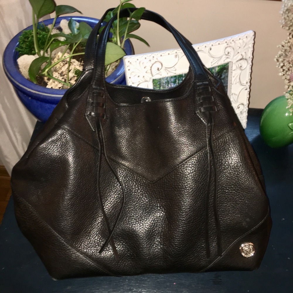 Vince Camuto Fargo Tote, black leather. used ONCE!